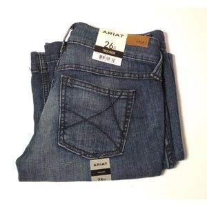 Ariat Denim Jeans Womens Sz 26R Stretch Mid Rise Flare Leg Jeans 28x34 NWT
